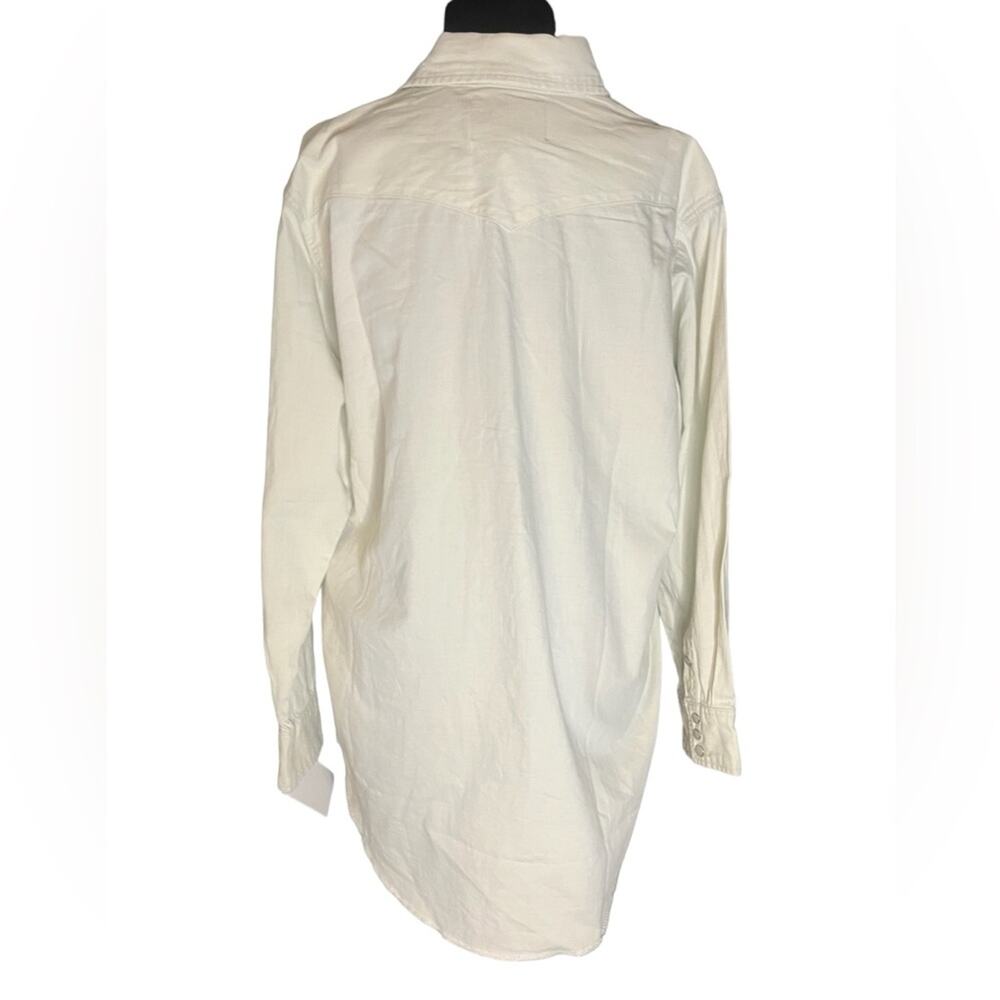 Sandrine Rose X Free People NWT Oversized Pearl Snap Western Tunic Shirt Size S - Picture 6 of 10